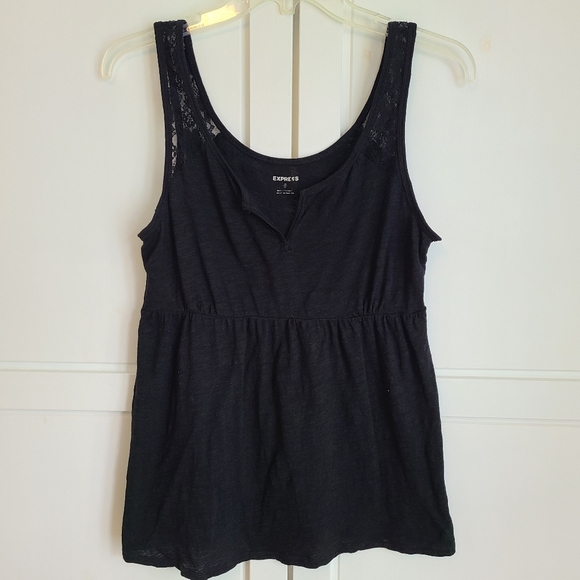 EXPRESS M Black Tank Top - Picture 1 of 6